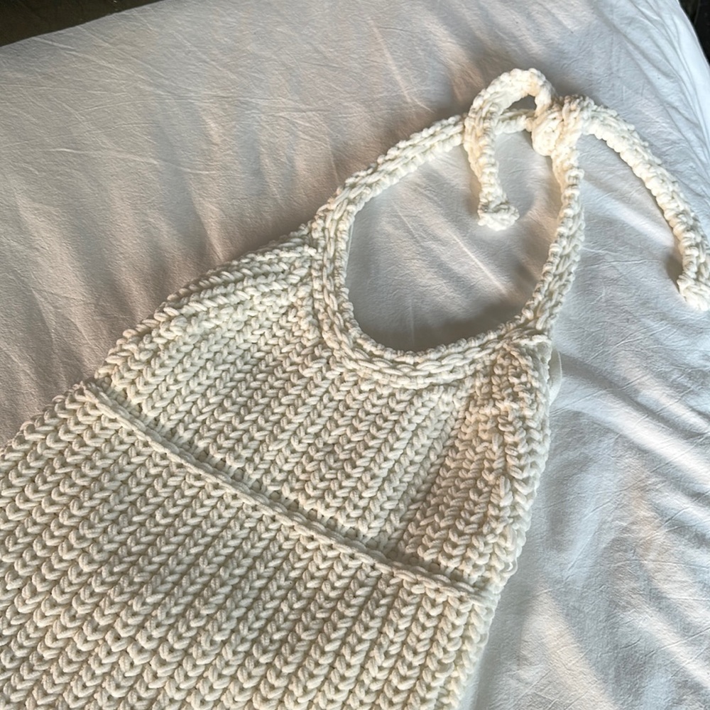 Jacquemus beach Knit open back dress